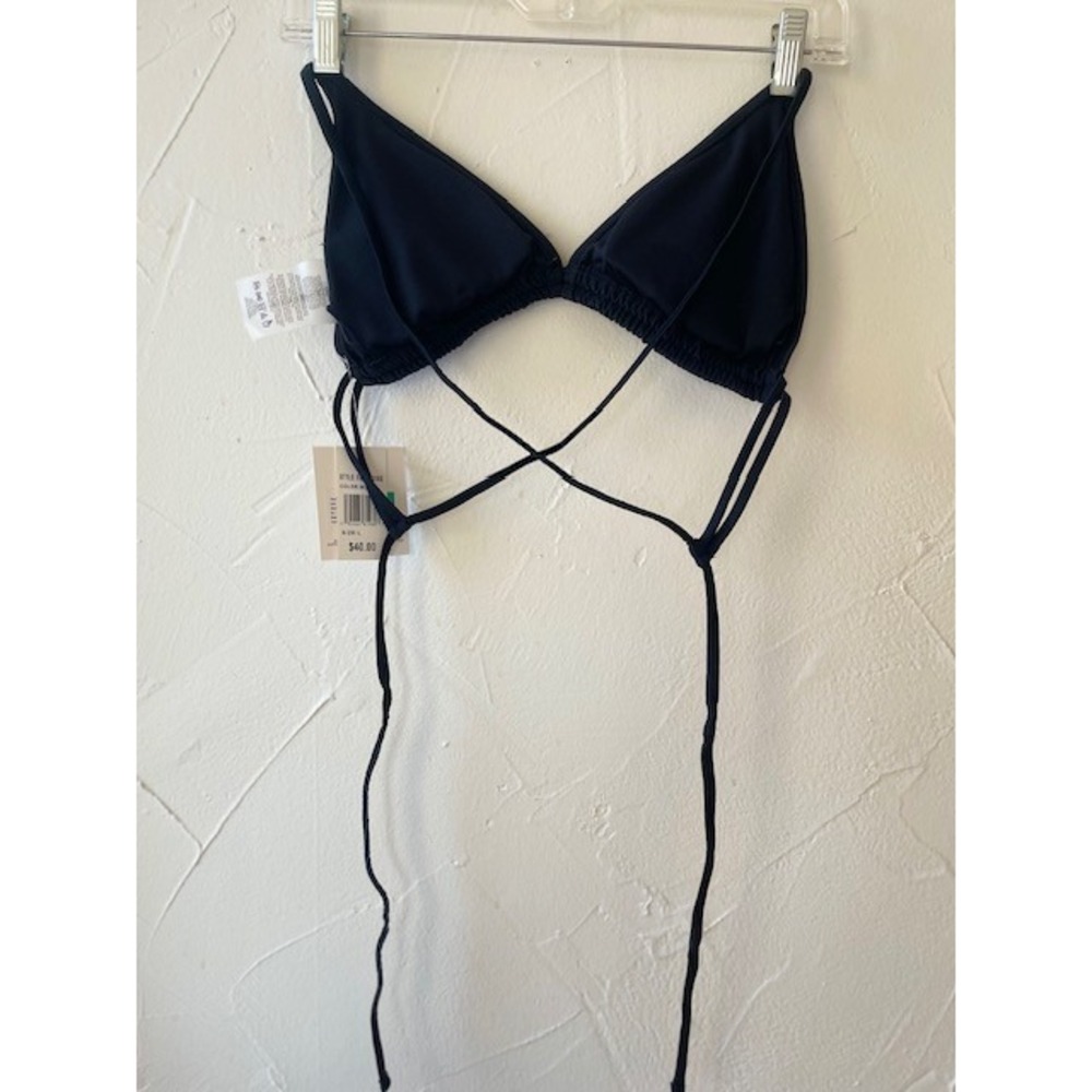 NWT Cyn & Luca Black  2 Piece Bikini Swim Beach Set Size Large